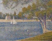 Georges Seurat The river Seine at La Grande-Jatte USA oil painting artist